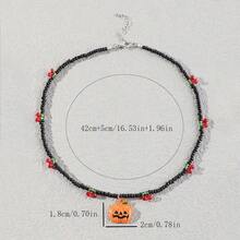 1 chiếc vòng cổ Halloween thời trang Châu Âu & Mỹ, vòng cổ choker mặt dây chuyền hình quả bí ngô màu đen sáng tạo, thích hợp cho phụ nữ đeo trong những dịp lễ hội hoặc hàng ngày - bí ngô vui nhộn - Xem 5
