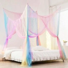 1pc Mosquito Net 4-Corner Bed Netting Canopy For Queen/King Sized Bed Polyester Fabric Protection Children Bedding