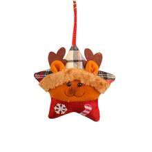 Đồ trang trí Giáng sinh 1 cái Đồ trang trí cây thông Noel hình ông già Noel và tuần lộc, Đồ trang trí ngôi sao năm cánh bằng vải nhung sáng tạo - Nhiều màu - Xem 8
