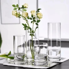 1pc Acrylic Vase, High-End Glass Hydroponic Plant Container For Living Room Flower Arrangement, Large Size, Anti-Fall Home Decor Room Decor Flower Vase Glass Vase