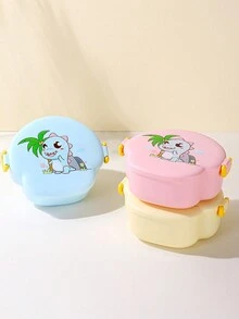 1pc Cartoon Bento Box, Microwave , Portable, Suitable For Salad, Rice Bowl, Great For Students And Office Workers, Fruits, Vegetables, Sandwiches, Ideal For Meal Prep And Back To School - Multicolor - View 8