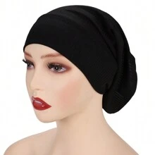 1pc Basic Solid Color Modal Hijab Inner Cap, Breathable Non-Slip Knitted Hijab Undercap Daily Under Cap - Multicolor - View 15
