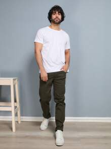 Estone Men's Skinny Jeans With Elastane - 軍綠色 - 查看 2