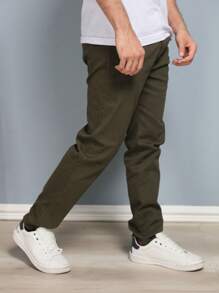 Estone Men's Skinny Jeans With Elastane - 軍綠色 - 查看 3