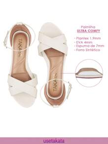 Takata Women Heeled Sandals - Màu be - Xem 4