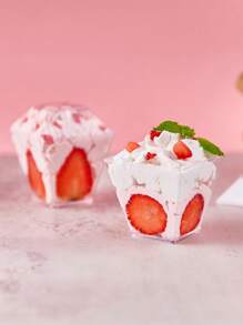 35 chiếc, Cốc tráng miệng dễ thương, Bình bánh pudding mini, Cốc tráng miệng mùa hè Món khai vị mặn, Trái cây, Kem, Bánh mousse, Cốc tráng miệng tiệc gia đình, Có thể tái sử dụng - Nhiều màu - Xem 14