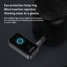 1 件黑色车载蓝牙发射器接收器音频适配器，无线蓝牙转换器，内置电池，Type-C 充电端口，将普通扬声器转换为蓝牙扬声器 - 黑色 - 查看 5