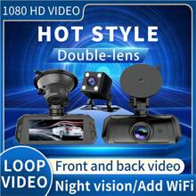 3-Inch Dash Cam With Front And Rear 1080P WiFi, Suitable For Cars Equipped With A 1080P Rear Camera, Dual Dash Cam Without Card, Dashboard Camera With Night Vision Function, Parking Monitor