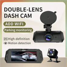 3-Inch Dash Cam With Front And Rear 1080P WiFi, Suitable For Cars Equipped With A 1080P Rear Camera, Dual Dash Cam Without Card, Dashboard Camera With Night Vision Function, Parking Monitor