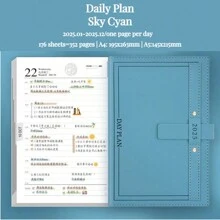 2025 Simplified Schedule Today's Plan Notebook Diary A4/A5 Learning Travel Office Plan Calendar One Page Per Day PLANNER - Multicolor - View 8