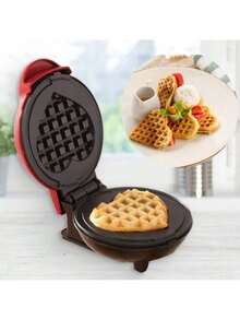 Mini Compact Heart Waffle Maker - màu đen - Xem 3