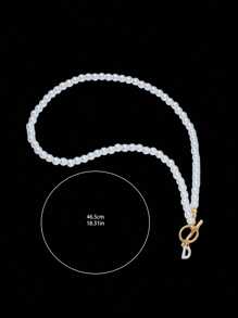 女士字母项链，大写CZ A-Z字母金项链，粗链项链，嘻哈风格首饰 - 金色 - 查看 3