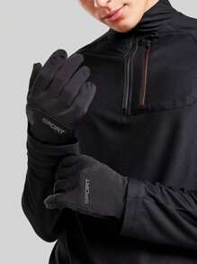 Musion 1pc/2pcs/3pcs Unisex Winter Outdoor Sports Skiing Gloves Waterproof Windproof Driver Gloves Touch Screen Warm Driving Riding Black Gloves Hand Warmers