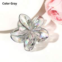 1 pieza Pinza de pelo con forma de flor de princesa para mujer, tamaño grande de 8cm/3.15in, de plástico ligero, de moda, versátil, sofisticada, elegante, sencilla, minimalista, accesorio de pinza de cabello de unicolor para uso diario, fiestas casuales, ir y venir, peinado exclusivo, recogido del cabello, lavado de cara, ducha, maquillaje, combinación de ropa, accesorio para el cabello, accesorio para vestidos, pasador de cabello, escuela, adecuado para uso diario, peinado de medio recogido para accesorios de mujer - Multicolor - Ver 12