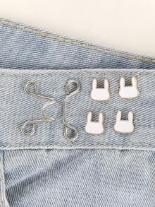 1 件女式金属黑色可爱兔子头饰可调节腰带扣，可拆卸腰带配件适合日常休闲穿着、摄影、礼物 - XYSP0175 - 查看 4