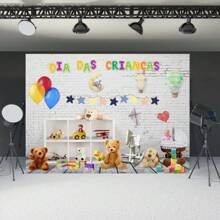 Photographic Background Panel Scenery Fabric Children's Day Toys Sublimated - FDCRI0026 - 查看 2