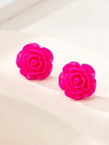 1pair Minimalist Flower Stud Earrings Valentines