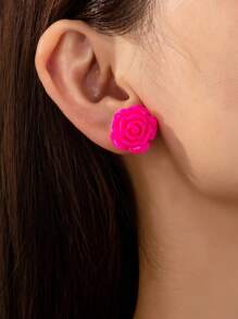 1pair Minimalist Flower Stud Earrings Valentines