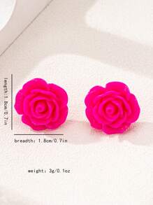1pair Minimalist Flower Stud Earrings Valentines
