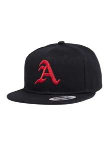 1 pieza, Unisex, Gorra de béisbol con bordado en 3D de letra gótica A, se adapta a juegos de béisbol, baloncesto, otoño, estilo deportivo, años 90, colores brillantes, visera plana, para hombres y mujeres, gorra deportiva hip-hop, ajustable, protección solar casual para primavera y otoño, viajes, fiestas y playa, ideal para regalos - color sólido - Ver 14