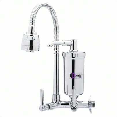 Torneira Cozinha Gourmet Filtro Flexivel Parede Abs Movel 1/4 de Volta Refil Vela Arejador