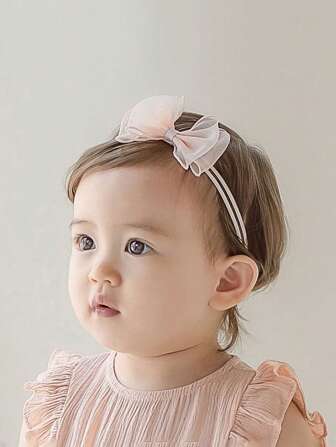 女宝宝可爱蝴蝶结头带柔软蕾丝花朵发带新生儿幼儿儿童头饰爱心情人节