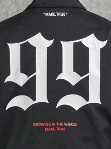 MT99 Giacca Streetwear americana stile motociclista con toppe ricamate, Giacca a vento sportiva vintage casual e ampia, Moda