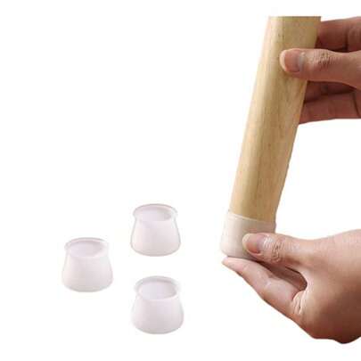 Kit 32 Protetores Pés Cadeiras Mesas Silicone Antiderrapante