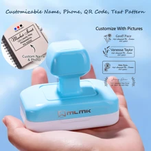 定制签名印章、自印章、广告签名印章、私人印章、个性化雕刻印章、紫外线敏感印章、便携式、定制 - 藍黑色印油 - 查看 7