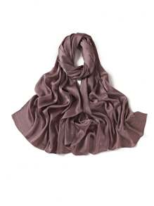 1 Piece Ladies High Quality Solid Color Soft Shimmer Diamond Crepe Crinkle Satin Silk Hijab Scarf Plain Glitter Shiny Muslim Tudung Shawl