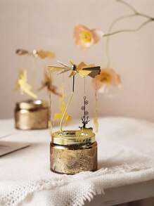 1个豪华优雅旋转金属烛台，含香薰蜡烛，送给女性、女友、姐妹、朋友的礼物，适合生日、婚礼、圣诞节、感恩节、周年纪念日、家居装饰、圣诞装饰、圣诞礼物 - 彩色 - 查看 5