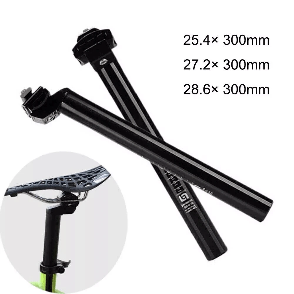 Bicycle Bike Seat Post MTB Mountain Road Seatpost Tube Aluminum 25.4/27.2/28.6MM - Black - View 1