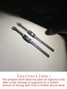 ATLVXJL 2 件夜光情侣知道你爱你心形图案字母我爱你吊饰黑色硅胶手链在黑暗中成长适合夏季女士女士爱人节日礼物 - 彩色 - 查看 9