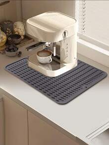 1 tấm thảm thoát nước bằng silicon phong cách Bắc Âu, đế lót ly chịu nhiệt cao, tấm thảm chống trượt bề mặt gợn sóng sáng tạo, thích hợp để làm khô bàn cà phê và trà - Xám - Xem 11