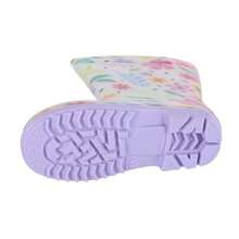 Wootie Toddler  Floral Waterproof Rain Boots - 紫色 - 查看 3