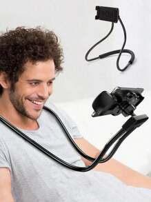 1 件多功能挂脖式手机和平板电脑支架，适用于办公桌、汽车的创意颈挂式手机支架，多功能通用颈挂式支架，兼容 、Android 手机，生日、家人、朋友的礼物，360 度旋转，床上颈挂式支架，手机支架 - 多色 - 查看 3