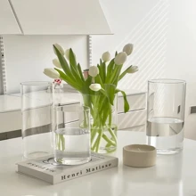 1pc Acrylic Vase, High-End Glass Hydroponic Plant Container For Living Room Flower Arrangement, Large Size, Anti-Fall Home Decor Room Decor Flower Vase Glass Vase