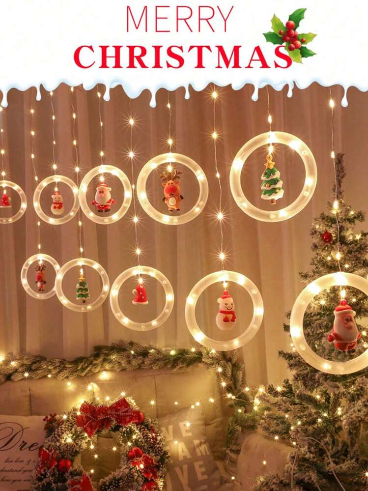 KINBOM 100 Ganci A S Per Luci Natalizie In Plastica | Clip Per Grondaie E Luci Da Esterno | Fissaggi Per Decorazioni Led (2,8x1,2cm) - 2