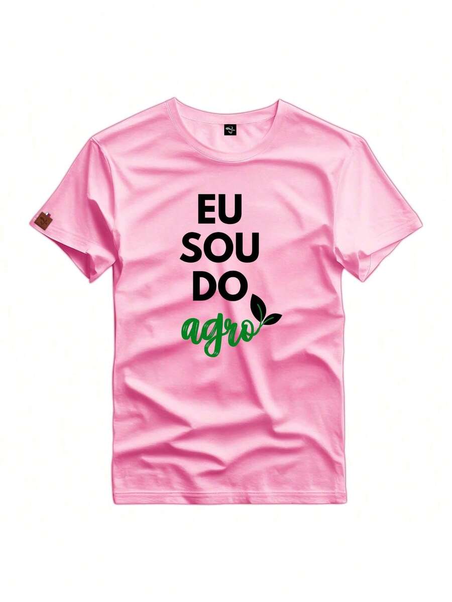 Custom Printed T-Shirt 100% Cotton Country T-Shirt - - 粉色 - 查看 1