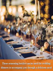 6pcs Mini 0.5oz Cubic Salt And Pepper Shakers, Mini Glass Spice Bottles Spice Salt Jars For Wedding Party Home Restaurant Kitchen (With Funnel)Christmas Gift