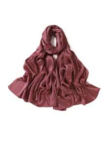 1 Peça Acessórios de Abaya de Alta Qualidade em Cor Sólida para Senhoras, Lenço de Crepe de Cetim de Seda com Brilho de Pedrinhas Strass, Xale Brilhante e Cintilante, Faixa para Cabeça de Mulher