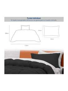 Duvet Cover Set For Single Duvet - Black - View 4