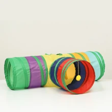 Brinquedo Tunel para gato Dobravel Com Bolinha 3 saidas em T
