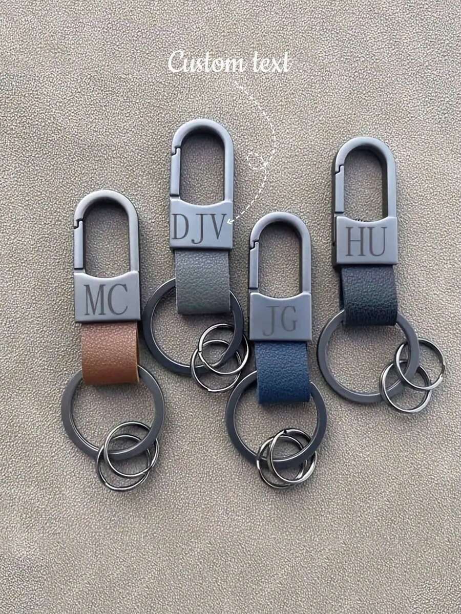 1 件定制激光雕刻名字钥匙扣，简约金属皮带夹，父亲节和母亲节的理想礼物