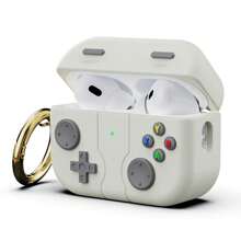 1 pieza Funda protectora de silicona con diseño de consola de videojuegos retro para AirPods Pro y Pro 2, cubierta antideslizante y amigable con la piel, regalo de cumpleaños - Blanco - Ver 1