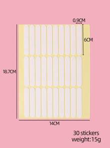 klimonla 30片/张纳米凝胶美甲练习贴片，双面胶按压式双面胶带条，适用于练习指甲/假指甲/美甲，美甲用品，美甲工具，美甲艺术工具，返校季，美甲，按压式美甲工具 - 白色 - 查看 7