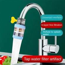 1pc New Home Tap Water Faucet Filter Purifier Multi-Layer Silt Strainer Clarifier Cleaner Device Saving Home Kitchen Bathroom Accessories - Faucet Filter - View 2