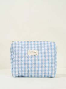 1 Túi đựng đồ trang điểm kẻ caro xanh dành cho nữ Túi đựng đồ trang điểm du lịch có khóa kéo Túi đựng đồ vệ sinh cá nhân Gingham dễ thương Họa tiết ca rô Dung tích lớn Túi đựng đồ trang điểm du lịch Túi đựng đồ trang điểm chăm sóc da Hoàn hảo cho du lịch ngoài trời Túi trang trí cho bé gái Túi xách tay dễ thương Túi đựng ví đựng cọ mỹ phẩm cầm tay có khóa kéo đựng son môi, cọ, đồ chăm sóc da, điện thoại di động, tiền xu, đồ dùng nhỏ Túi đựng đồ trang điểm - Màu xanh lam - Xem 10