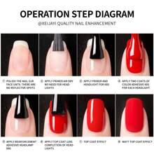 1pc Gel Top Coat And Base Coat Set No Wipe Matte Glossy Top Coat Long Lasting UV Soak Off Combination Gel Nail Polish - Clear - View 6