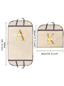1pc Customized Portable Dustproof 1pc 1pc Clothing Covers Personal Tailor Nonwovens Waterproof Clothes Dust Cover Tote Bags Personalized Custom Pattern Name Initials A To Z Letter Clothes Dust Case Dress Protector Garment Bags Outdoors Close Organizer Dress Cover Suit Coat Storage Bag Garment Bags Wardrobe Hanging Garment Protector Cover Bag